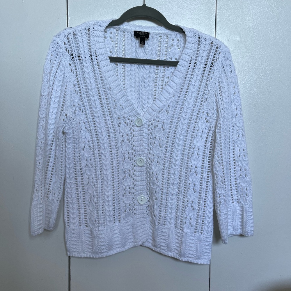 White Crochet Cardigan
